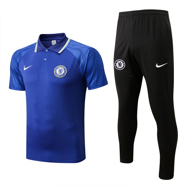 Polo Chelsea Komplett-Set 2022-23 Blau